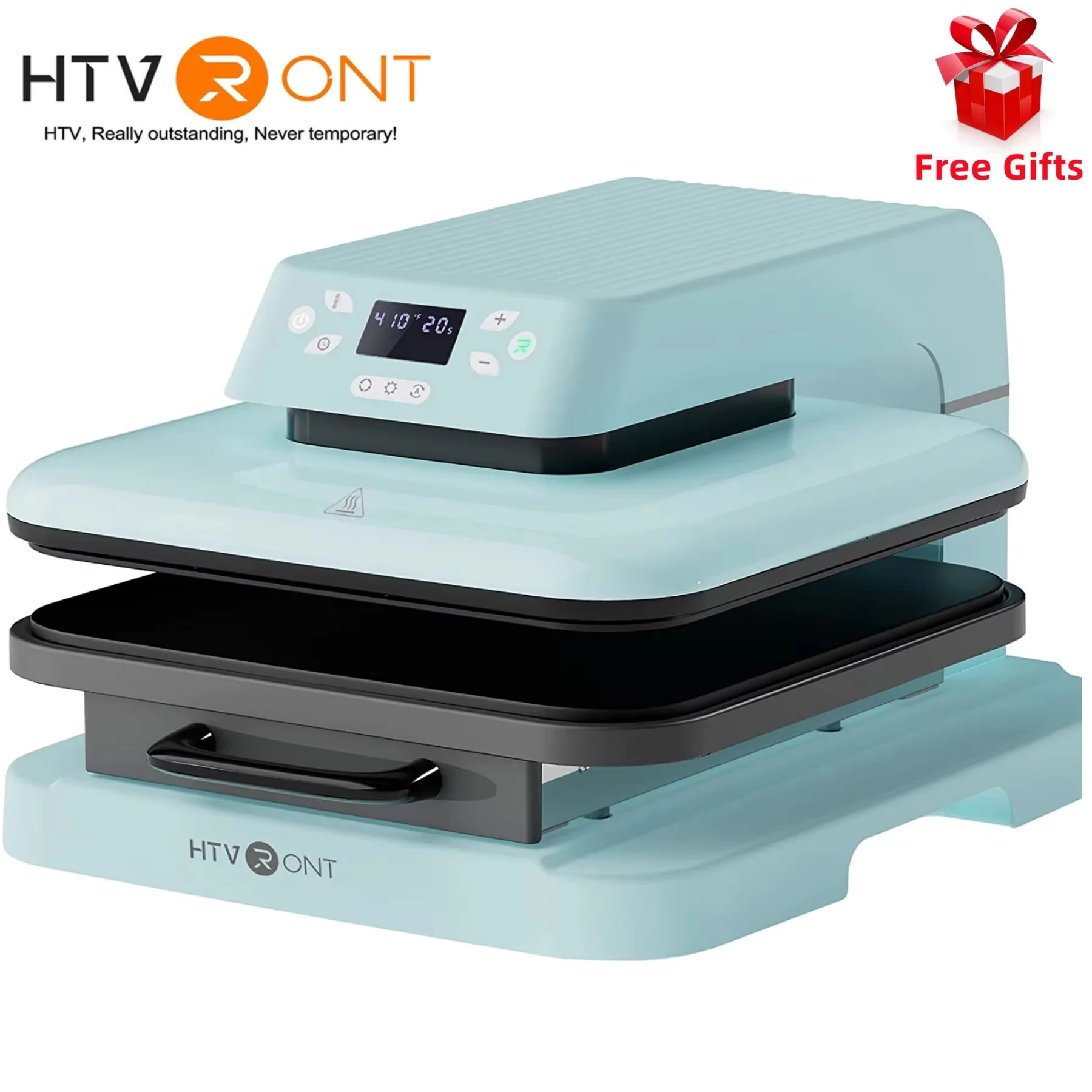 HTVRONT 15x15in Auto Heat Press Machine 1500w Automatic Pressure DIY Iron On HTV Vinyl Sublimation for Cricut T-shirt Bag Fabric