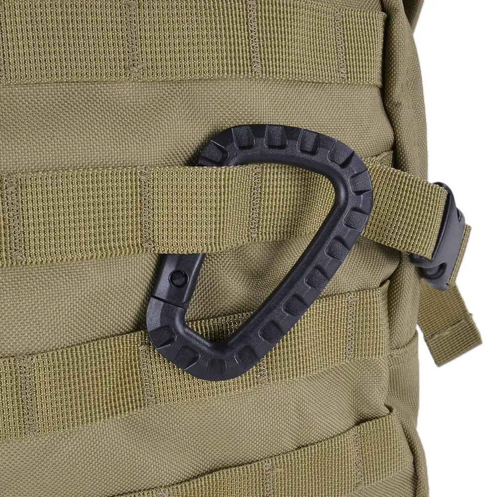 5pcs 8.5cm Tactical Backpack Buckle Fast Tactical Carabiner Plastic Hook D Shape Mosqueton EDC Gear For Outdoor Camping
