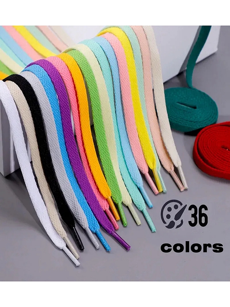 1 par de cordones clásicos, cordones de zapatos de tela sólida, zapatillas, cordones planos, botas Unisex, cordones de cuerda para zapatos 100/120/140/160/180CM