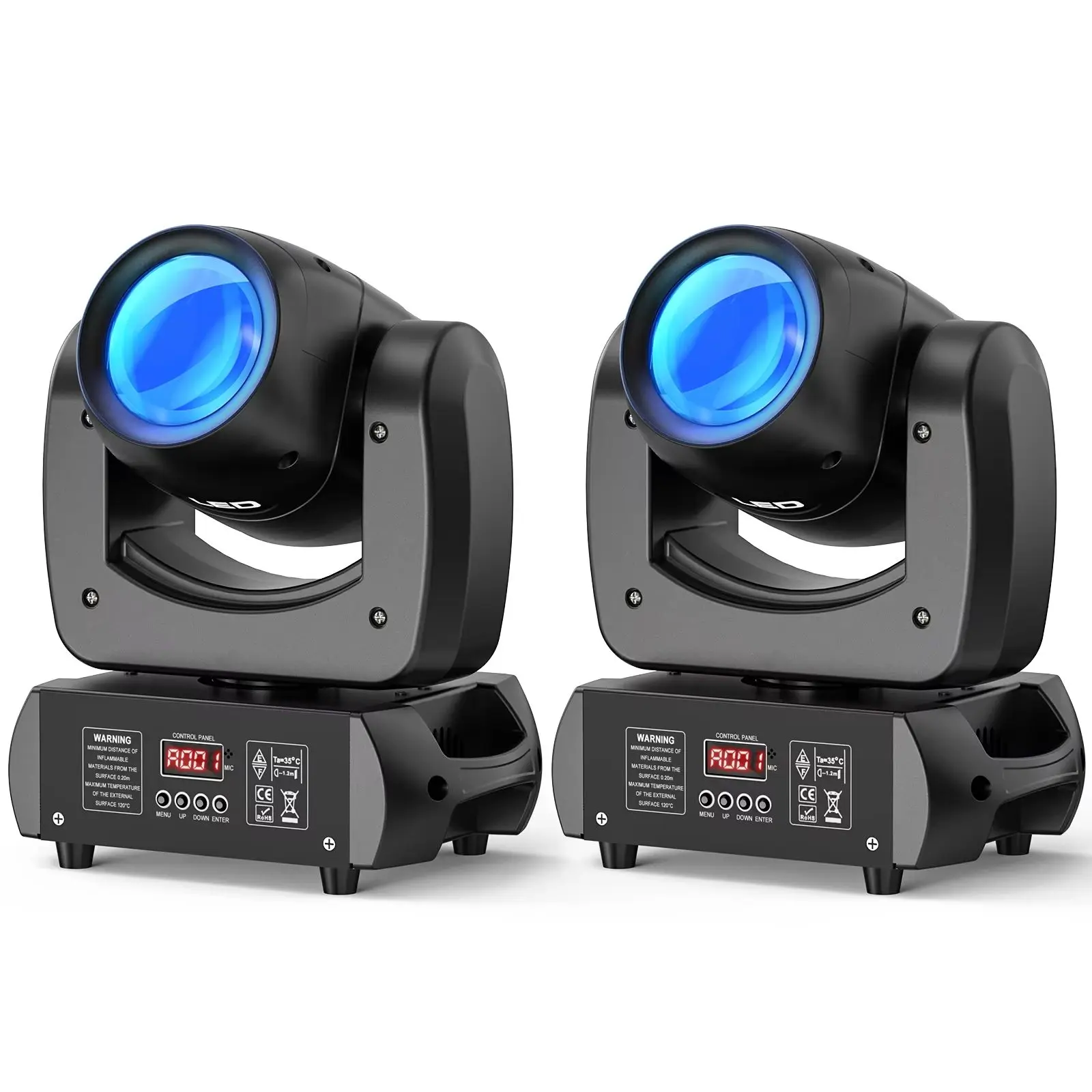 Yiflamefly 2PCS/Set 100W Ruchoma głowica Światła sceniczne Beam Gobo Olśniewający efekt DMX Reflektor LED do klubu KTV Disco DJ Party
