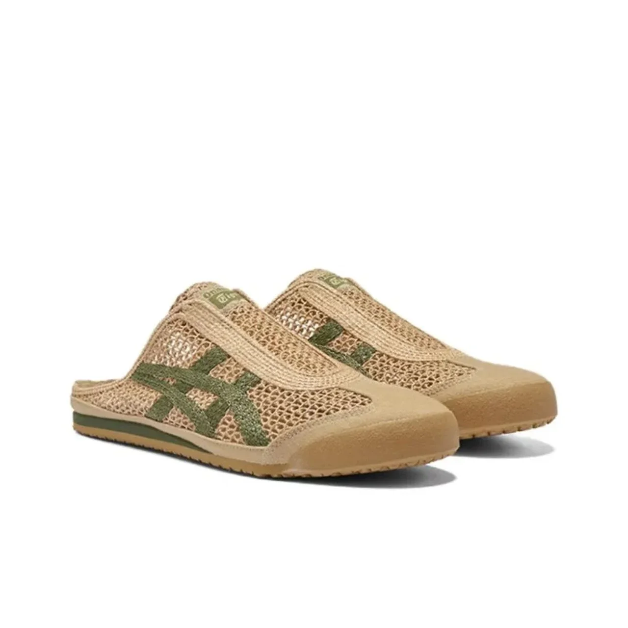Onitsuka Tiger MEXICO 66 Sabot Breathable and Lightweight Low-top Semi-slippers Unisex Green