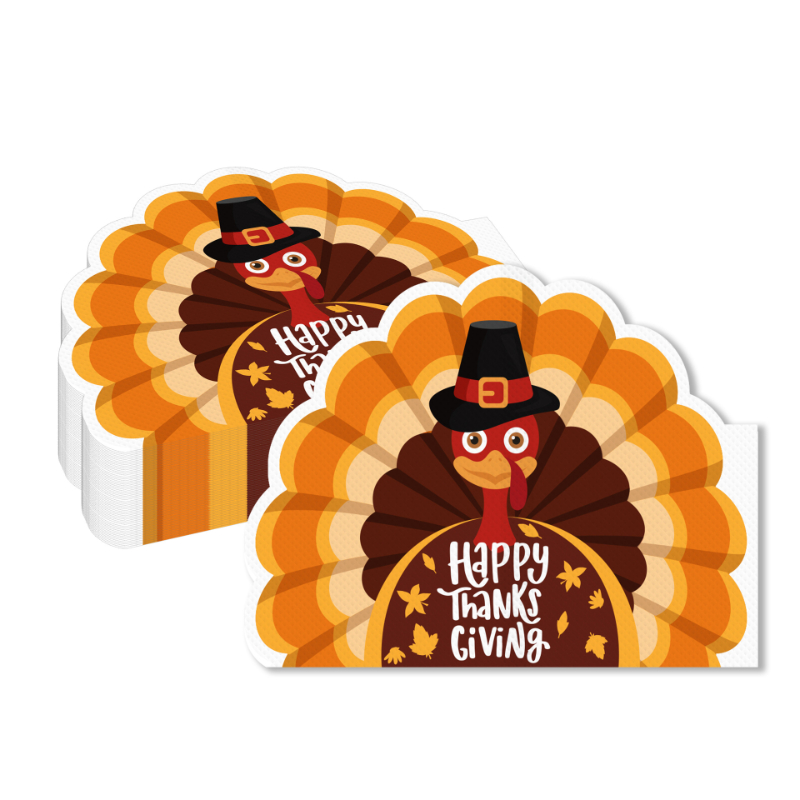 20 pz/Pac 28*36cm tovaglioli di carta a forma di ringraziamento autunno Party Holiday tovaglioli di carta usa e getta tovagliette di carta Decorative