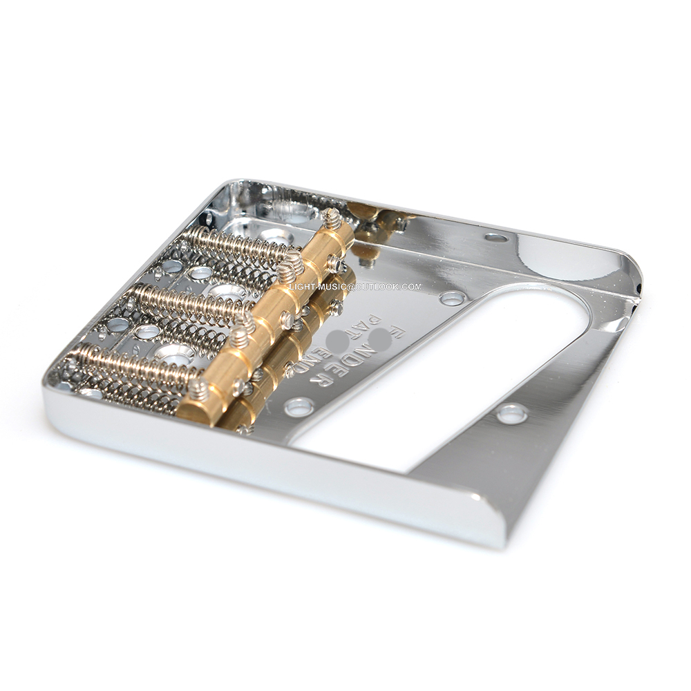 Chrome Vintage Guitar Bridge Brass Saddle Bridge With Screws For Tele Guitar