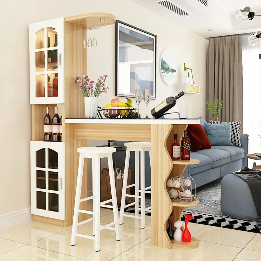 Armário móvel do vinho para a sala, casas móveis, canto europeu moderno do estilo, cremalheira do vinho branco da cozinha, Vitrina Home Furniture
