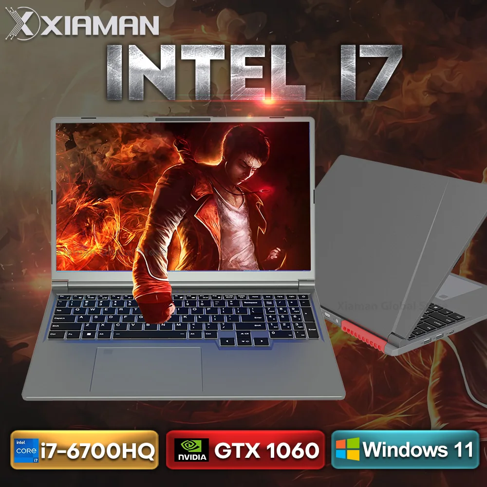 Portátil para juegos de 16 pulgadas intel Core i7-6700HQ GTX 1060 IPS 1920*1200 Windows 11 ordenador portátil 16GB DDR4 1TB SSD Notebook PC Gamer