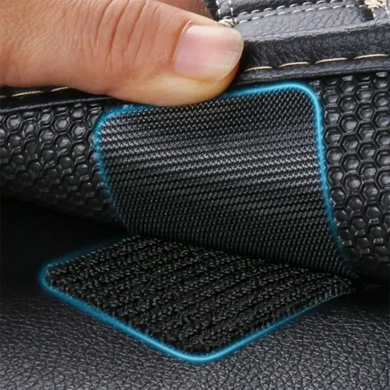 Double Faced Adhesive Patch Car Carpet Fixing Stickers Home Office Foot Mats Carpets Anti Skid Grip Nylon Tape Hook And Loop Pad