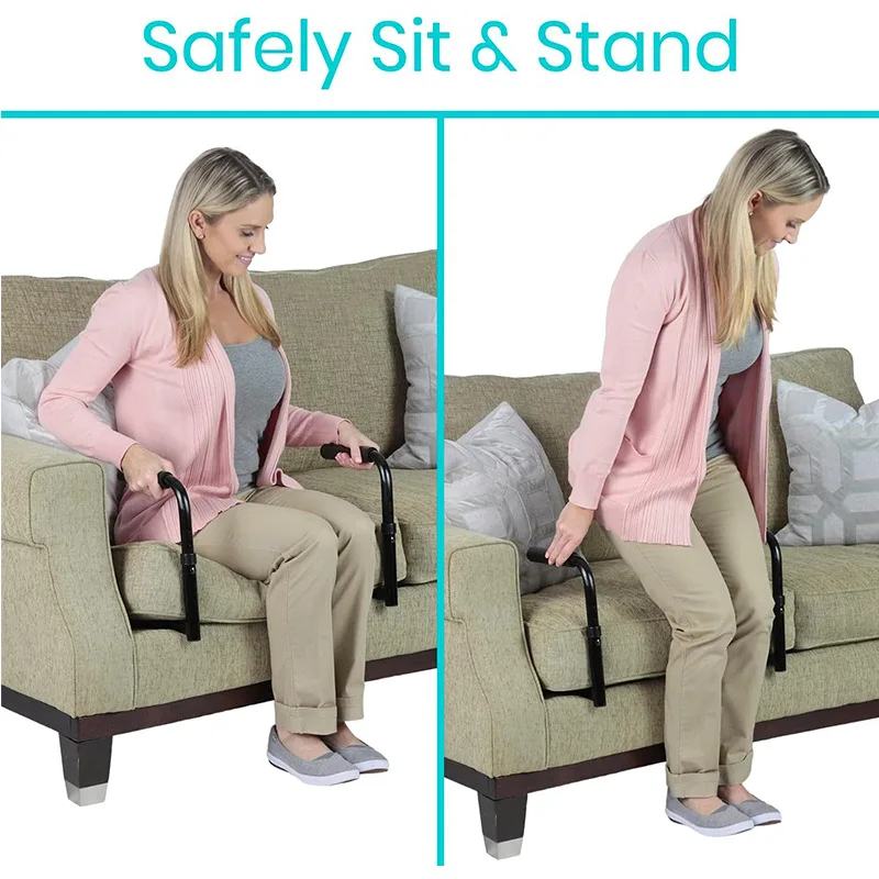 Aluminum Alloy Disabled Support Handle  Adjustable Elderly Sofa Rail  Stable Standing Assist Handrail Couch Safety Guard