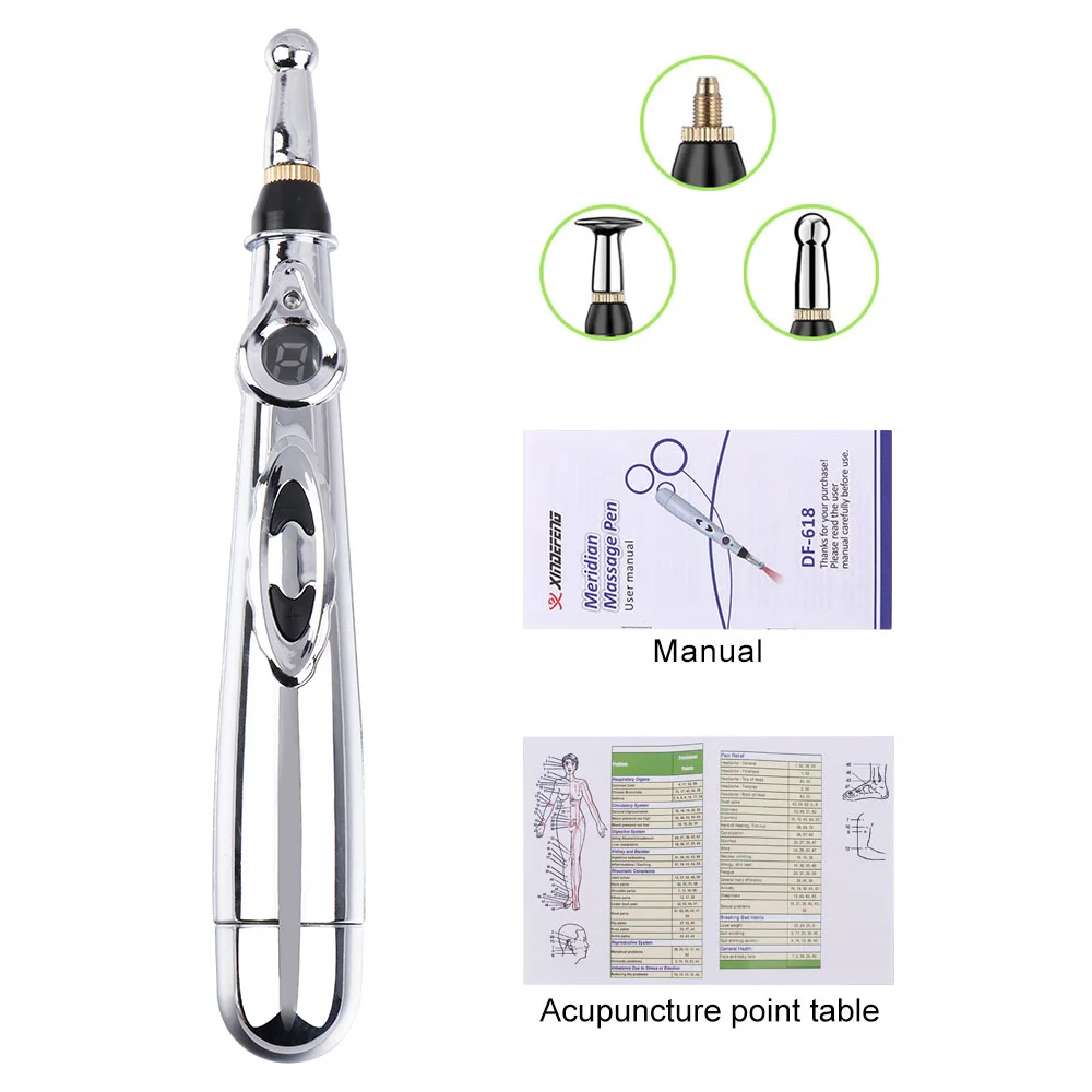 5-in-1 Massage Acupunctuur Pen Elektronische Acupunctuurpunt Pen Laser Meridiaan Energie Puls Massage Pen Multifunctionele Massager