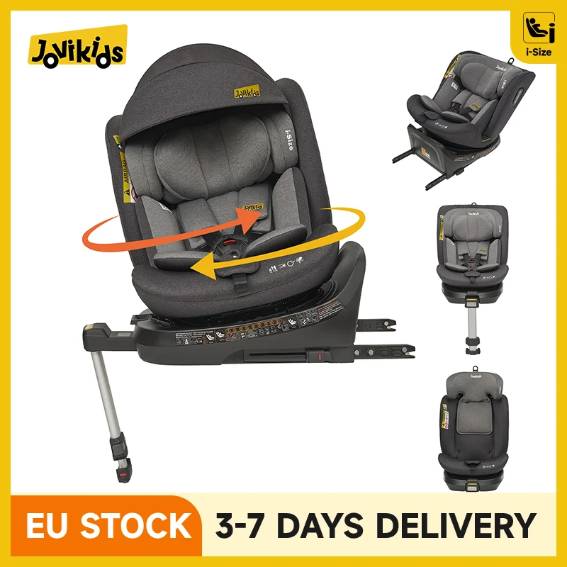 Jovikids Ranger 360 °   Assento giratório para carro de bebê tamanho i 40-150cm com perna de apoio