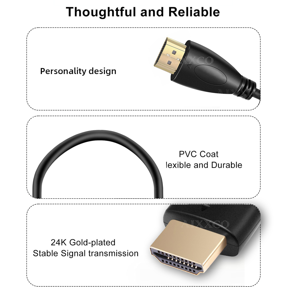 AIXXCO 0.5M 1.5M 1M 2M 3M 5M 10M 15M Mạ Vàng HDMI cáp 1.4 1080P 3D Video Cáp Cho HDTV Bộ Chia Switcher