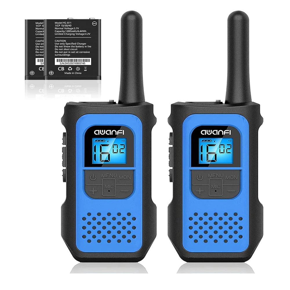 AWANFI Radio Bidireccional de 2/3/4 unidades, Walkie Talkie Portátil y Duradero de Largo Alcance para Caza y Uso en Exteriores