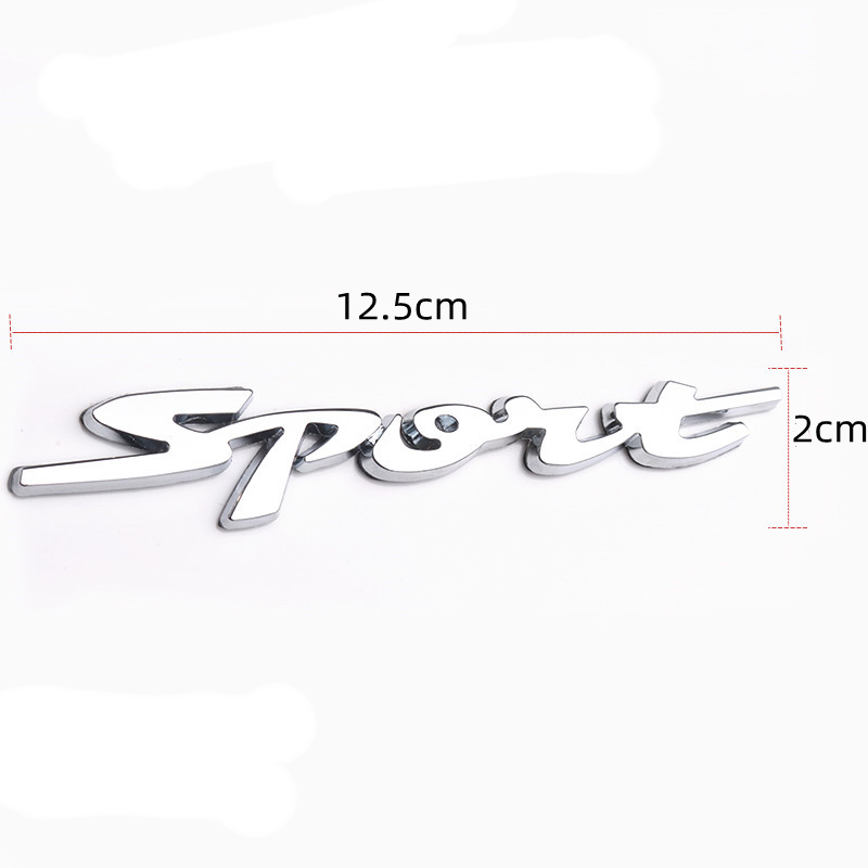 トランク用3Dメタルステッカー,車のレーシングスポーツワードステッカー,防水ロゴ,エンブレムステッカー,カーアクセサリー