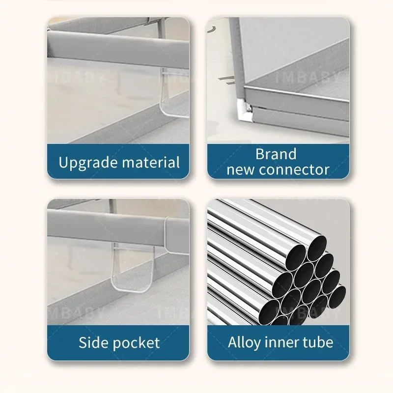 Cercadinhos para bebês, corralitos internos para playground de bebês com anéis de tração, barreira de segurança para crianças, cerca de bolas secas, parques grandes