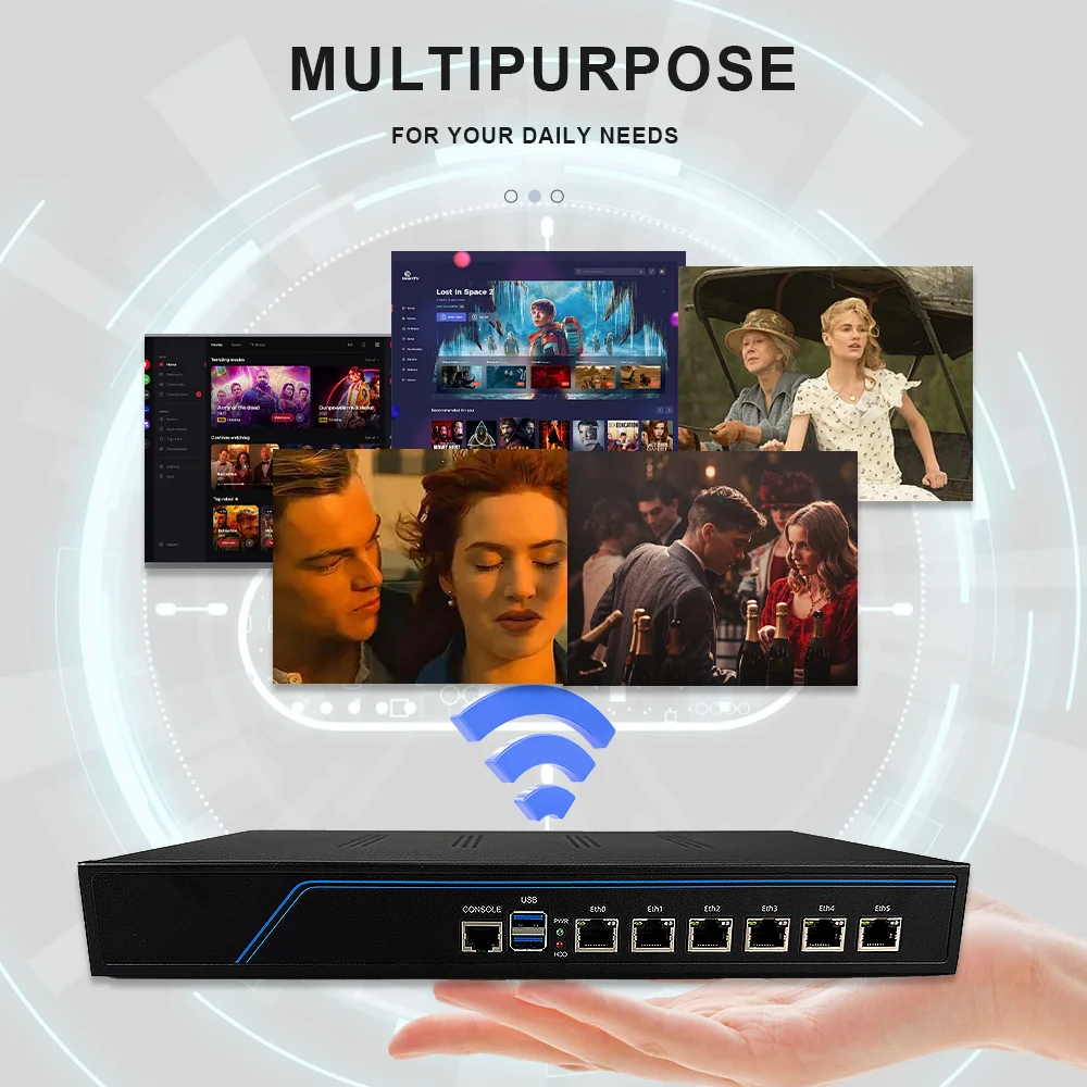 OptiLinkX 2.5G Soft Routing Intel i226 Lightning Protection MINIPC i3/i5/i7 6*2.5G Ethernet Network Router Firewall Computer