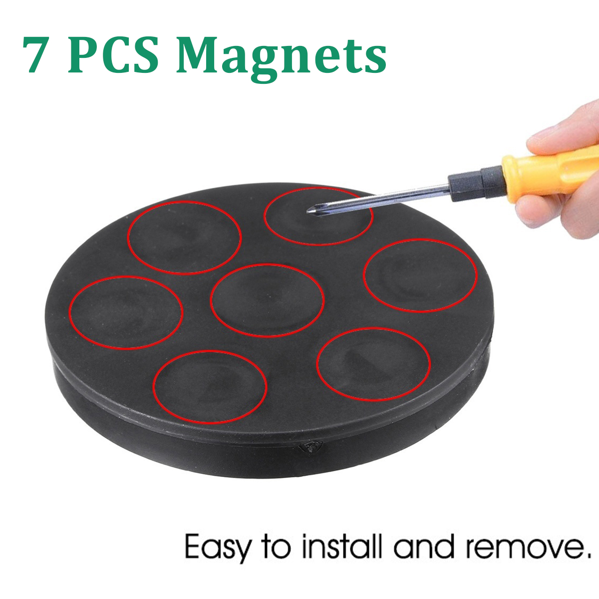 2PCS 66mm/88mm M8/M10 Bolt Magnetic Base Mount Bracket Clamp LED Work Light Bar Holder SUV Offroad