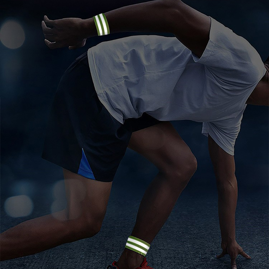 Night Walking Reflective Bands Cycling Running Safety Reflector Tape Reflective Bands for Wrist Arm Ankle Leg High Visibility