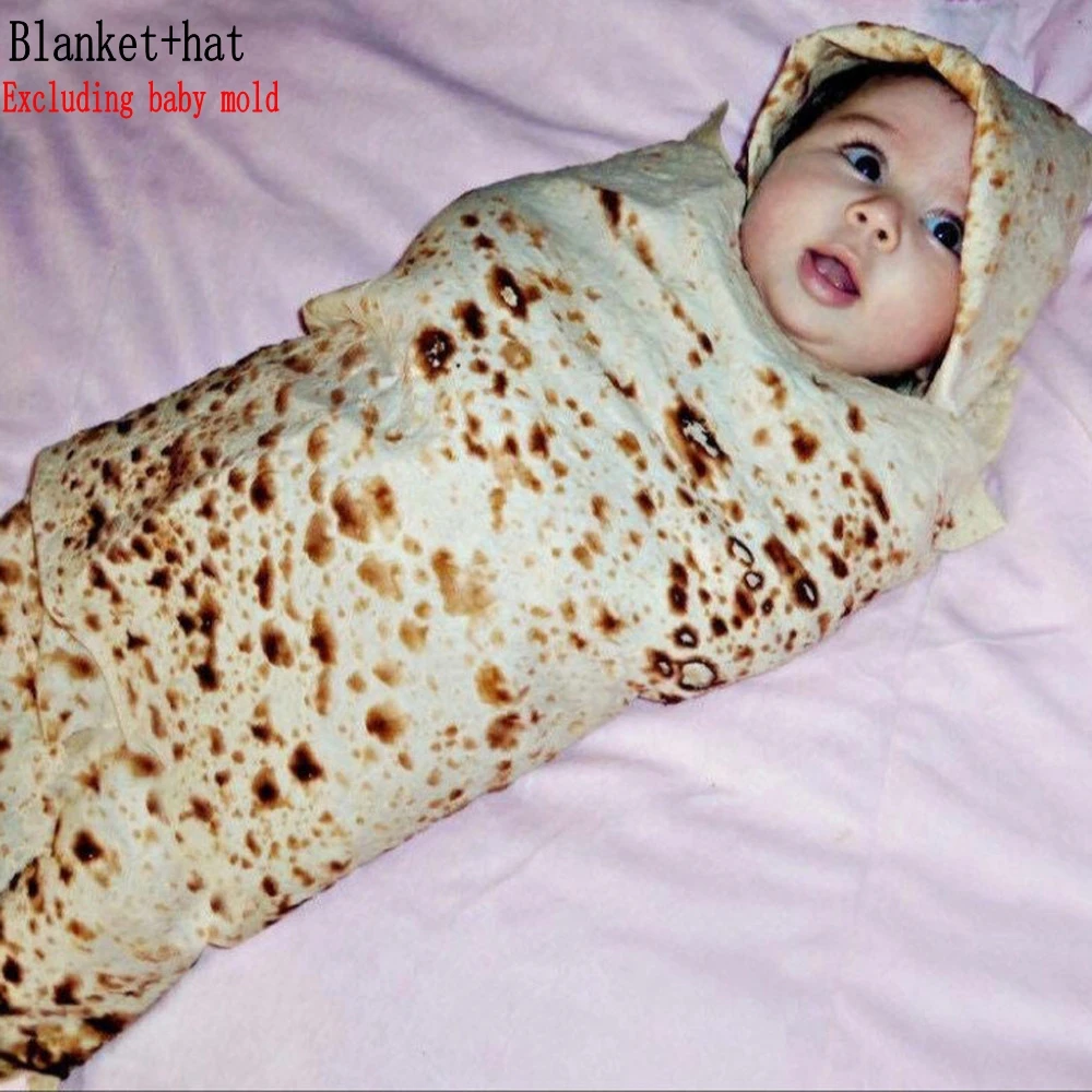 1 Bộ Chăn Mền Cho Bé Bé Bột Tortilla Đầm Mùa Đông 100% Dép Nỉ Cho Bé Đầm Bọc Ngủ Đầm Bọc + Nón Cho Bé tờ