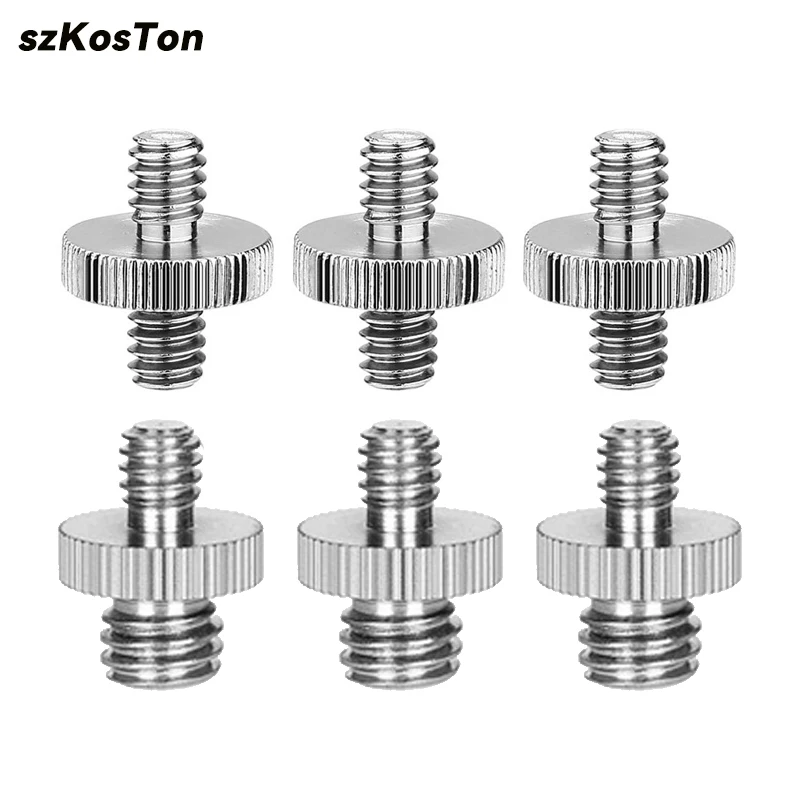 Adaptador de montaje de tornillo de cámara macho de 1/4 pulgadas a 1/4 3/8 pulgadas, adaptador de tornillo de trípode, rosca hembra para trípode de cámara, anillo de luz monopié