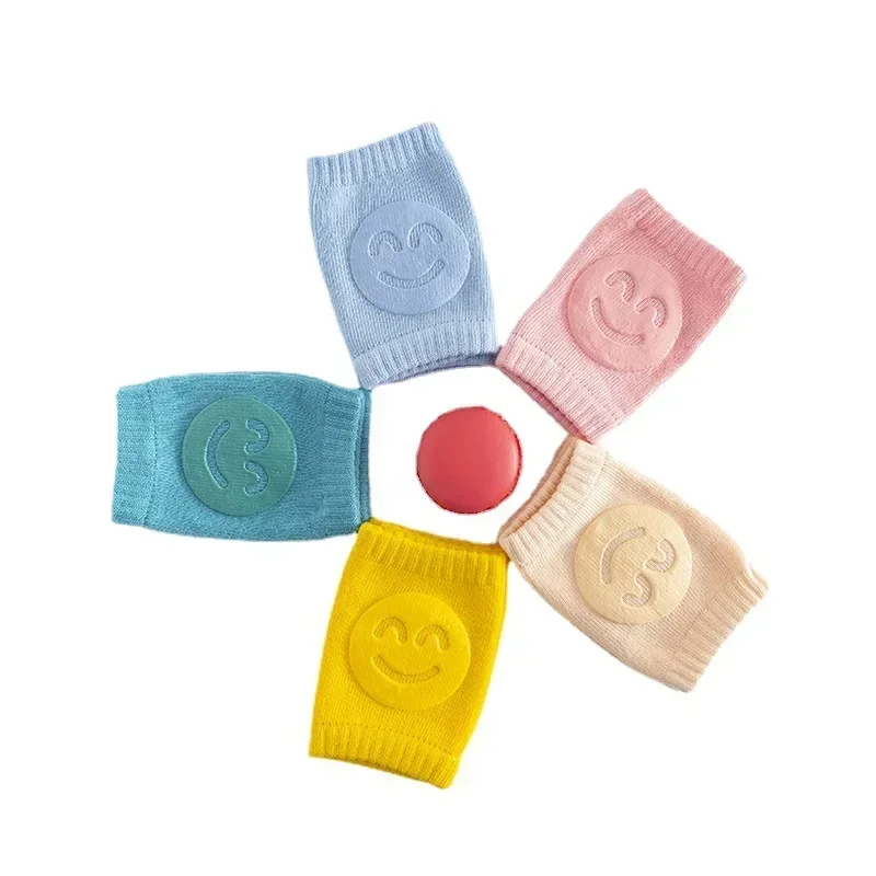 赤ちゃんの笑顔の肘パッド、幼児用の単色膝パッド、クロール、子供用コンフォートソックス、ヘアサークル、夏、2024