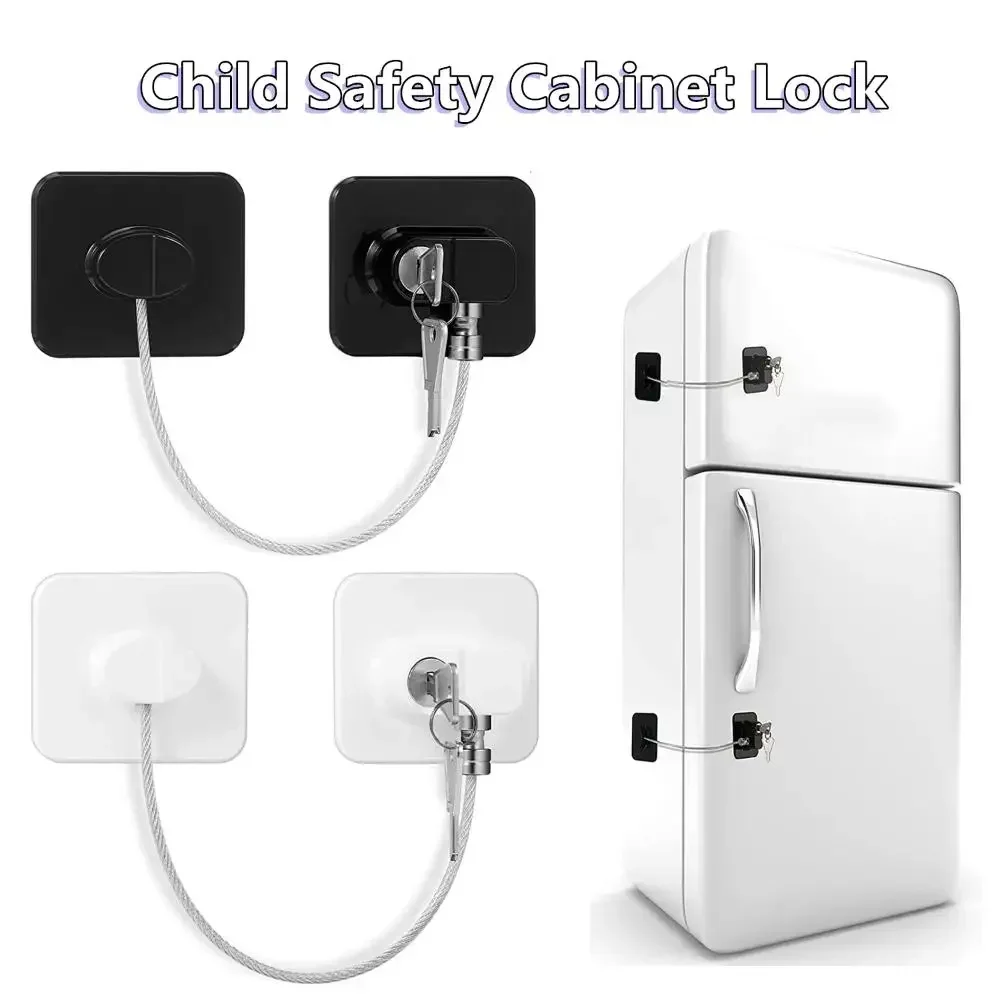 1PCS Baby Sicherheit Kühlschrank Schloss Mit Schlüssel oder Codeschloss Infant Sicherheit Schrank Schlösser Schiebe Schrank Türschlösser