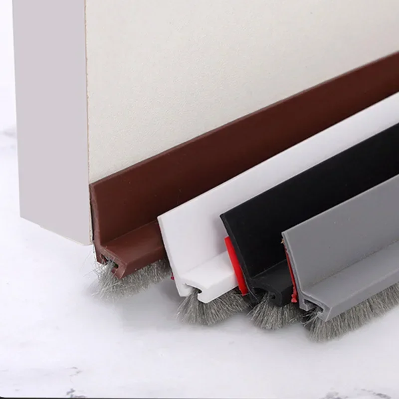 Nieuwe Deur Bodem Borstel Afdichting Strip 100 Cm Insectendichte Winddicht Deur Bodem Afdichting Strip Deur Sweep Seals Zachte Borstel Home Hardware