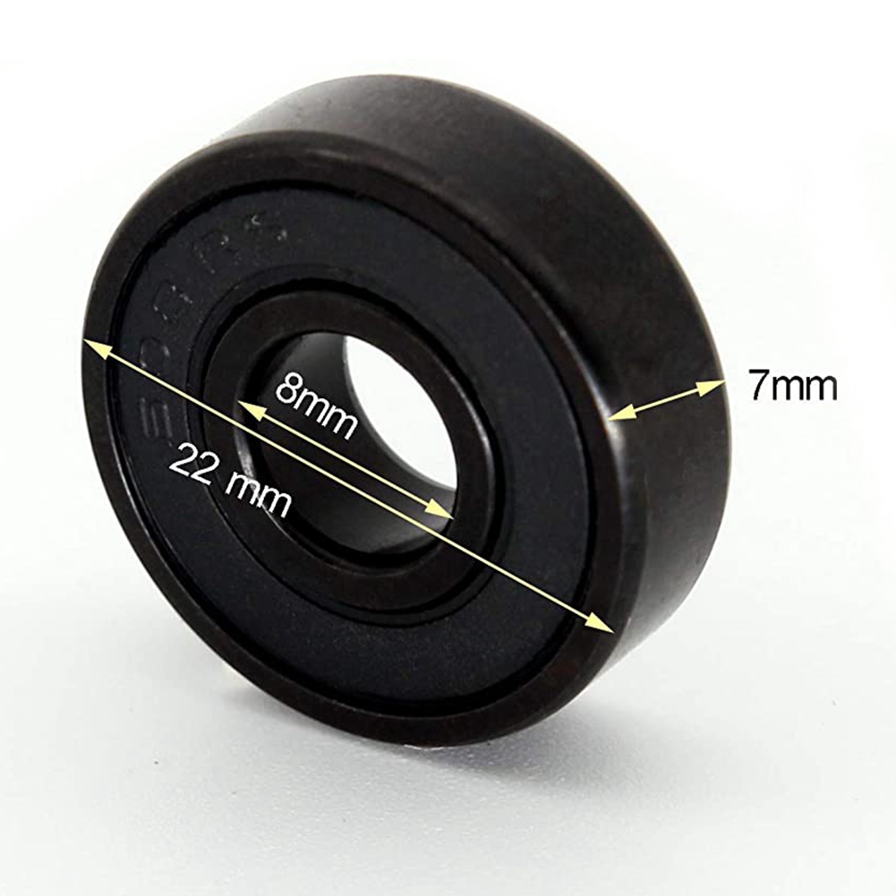 BABQ Rolamentos cerâmicos pretos híbridos de alta velocidade 608RS Rolamentos de skate Rolamentos de arco de plástico cerâmico 608