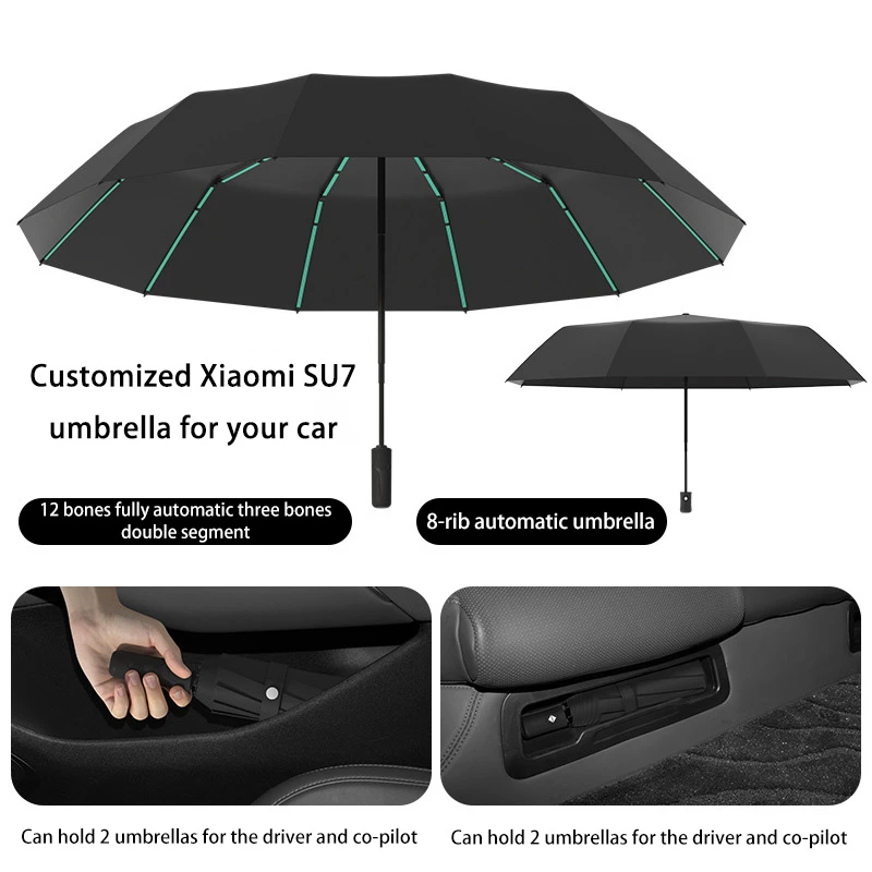 Xiaomi 144 osso guarda-chuva dobrável totalmente automático duplo osso spf 50 proteção uv resistência à chuva forte vento resistência guarda-chuva
