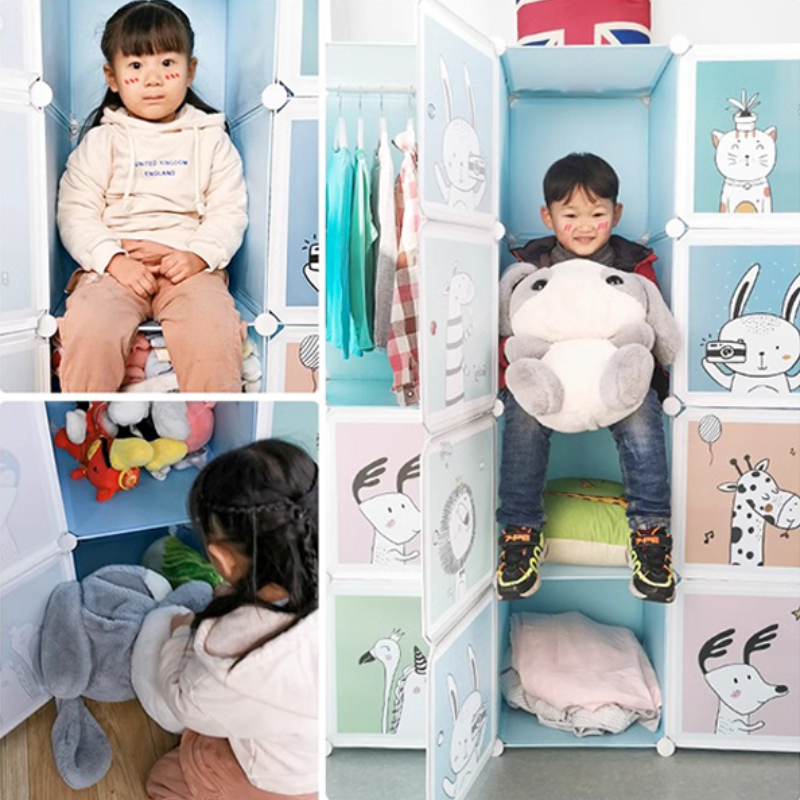 สาวเสื้อผ้าตู้เสื้อผ้าเด็ก Dressers ห้องนอนเด็กตู้เสื้อผ้าเด็กเสื้อผ้า Montessori Puerta Corredera Organizer เฟอร์นิเจอร์