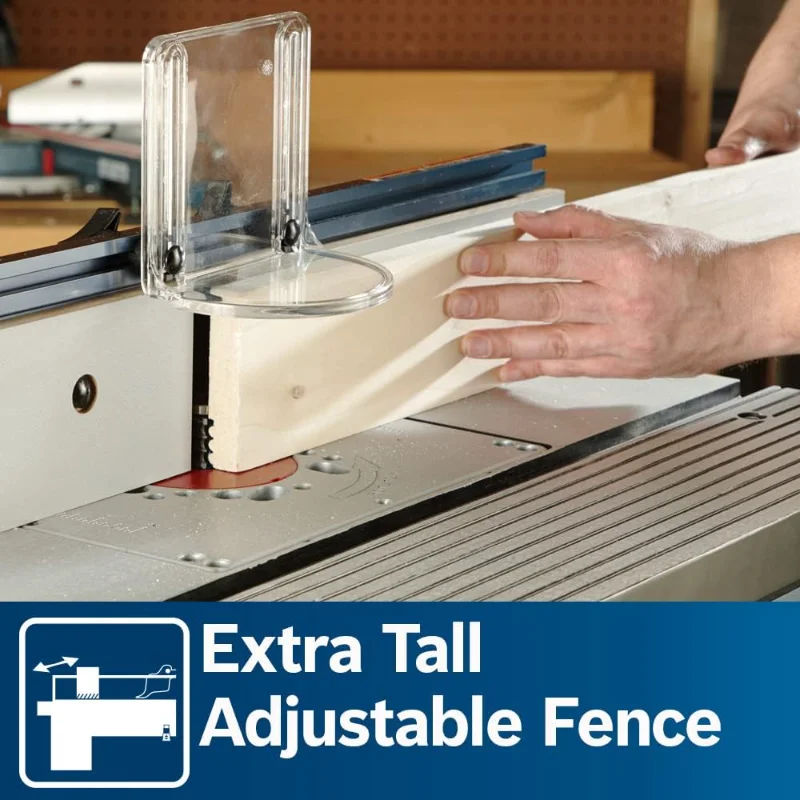 BOSCH RA1181 Benchtop Router Table 27 in. x 18 in. Aluminum Top with 2-1/2 in. Vacuum Hose Port