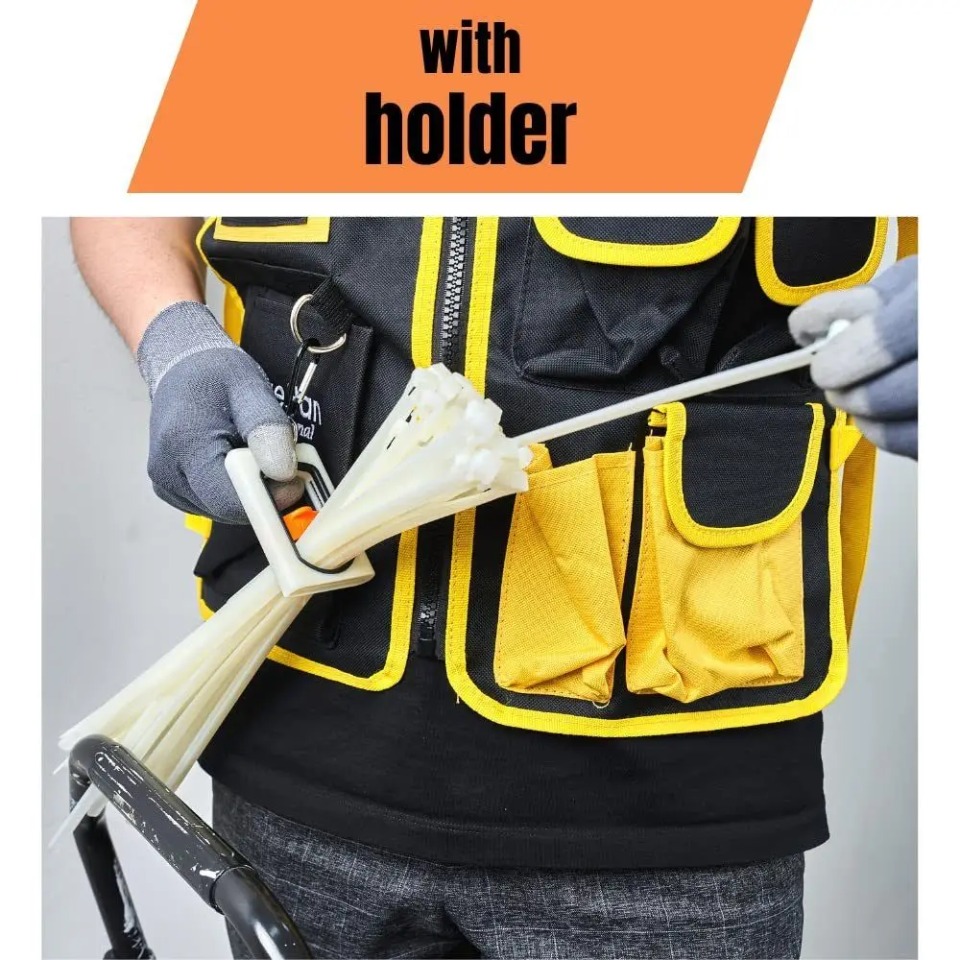 Nieuwe Vierkante Kabelbinder Organizer Draagbare Fluorescerende Opslag Kabelbinder Houder Kabelbinder Opslag Tool Fluorescerende Organiseren