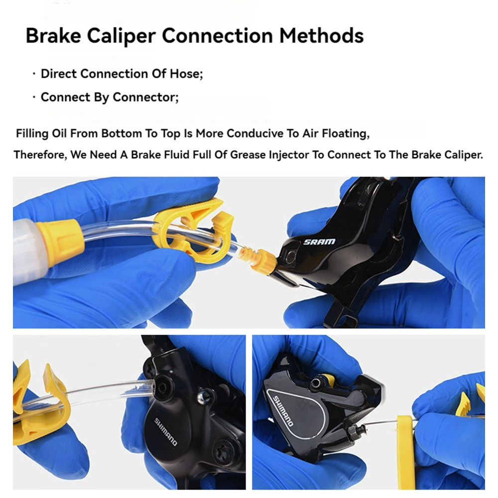 Kit de purga de aceite de freno de bicicleta, herramientas para SHIMANO SRAM Avid MAGURA Series, disco hidráulico, herramienta de reparación de frenos de bicicleta de montaña y carretera