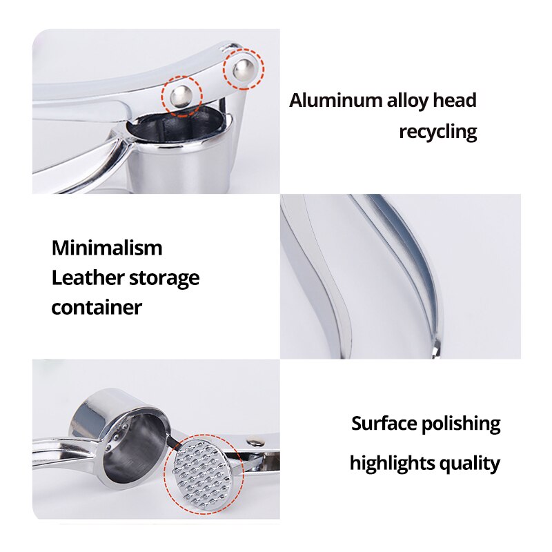 Meuleuse de légumes en acier inoxydable argenté, extrudeuse de cuisine, outil manuel, accessoires de cuisine, Gar1995Masher, 1 pièce