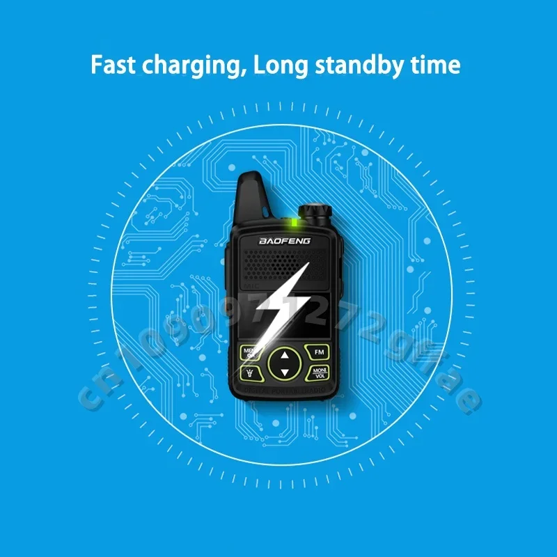 Baofeng Mini Walkie Talkie BF-T1 UHF 400-470MHz แบบพกพา 5W Two Way Radio1500mAh 20CH Transceiver Walkie Talkie สําหรับของขวัญเด็ก