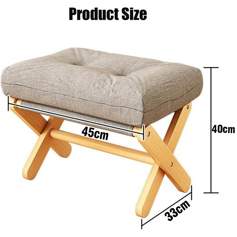 ครัวเรือนขนาดเล็กสตูลพับโซฟาสตูลสําหรับห้องนั่งเล่นสตูลเท้า Beech ไม้ Leisure LOW สตูลแบบพกพาโต๊ะที่วางเท้า