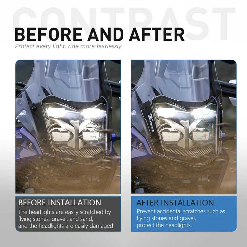 TENERE 2025 Scheinwerfer schutz für YAMAHA Tenere 700 Tenere700 Rally Zubehör Motorrad Acryl Front lichts chutz abdeckung