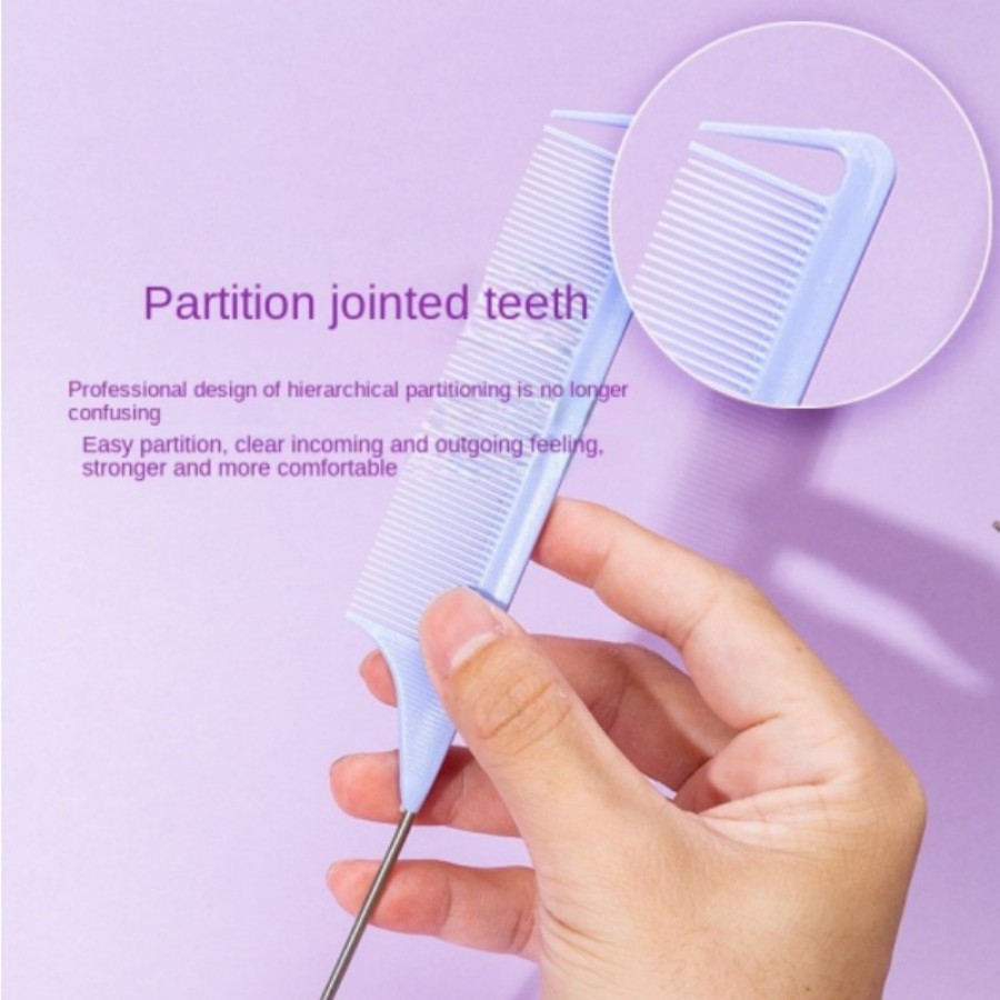 5 PCS/12 PCS Professional Candy สีผมจัดแต่งทรงผม Pointy หวีหางสําหรับวิกผม,พาร์ทิชัน,braid, ย้อมผมและไฮไลท์ผมเครื่องมือ