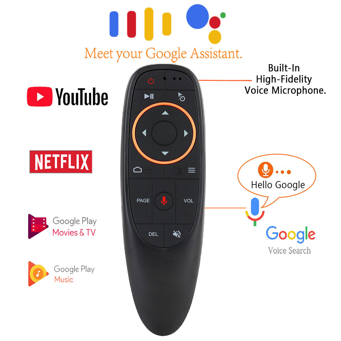 Coldrain G10S Air Mouse Voice Remote Control 2.4G Wireless Gyroscope IR Learning for H96 MAX X88 PRO Android TV Box HK1 T95