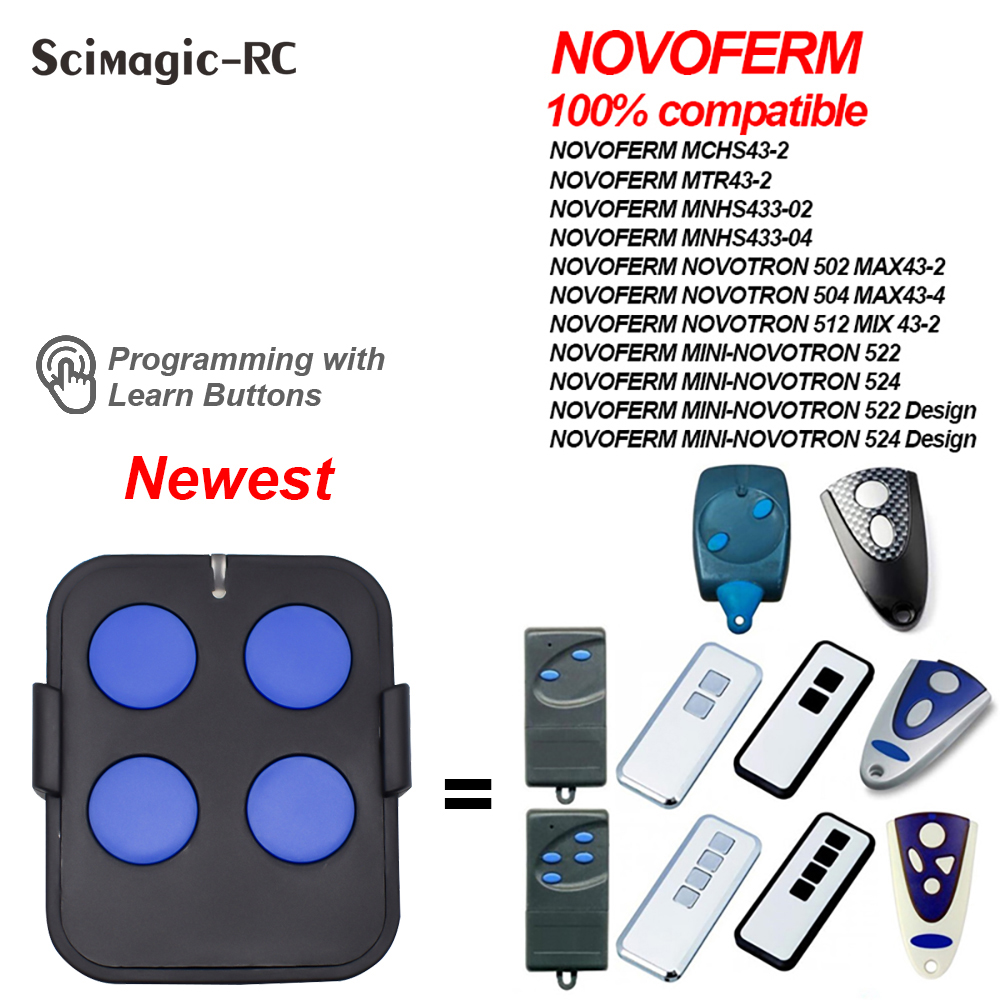 NOVOFERM NOVOTRON TORMATIC Пульт дистанционного управления для гаражных ворот 502 MAX43-2 504 MAX43-4 512 MIX 43-2 Ручной передатчик 433,92 МГц