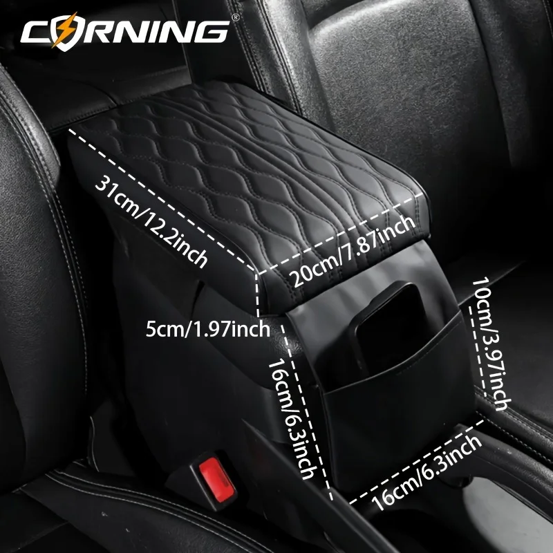 Auto Armsteun Verlengkussen Multifunctionele 5CM Dikker Hoogte Middenconsole Box Kussen Elleboog Ondersteuning Pad Auto Organizer