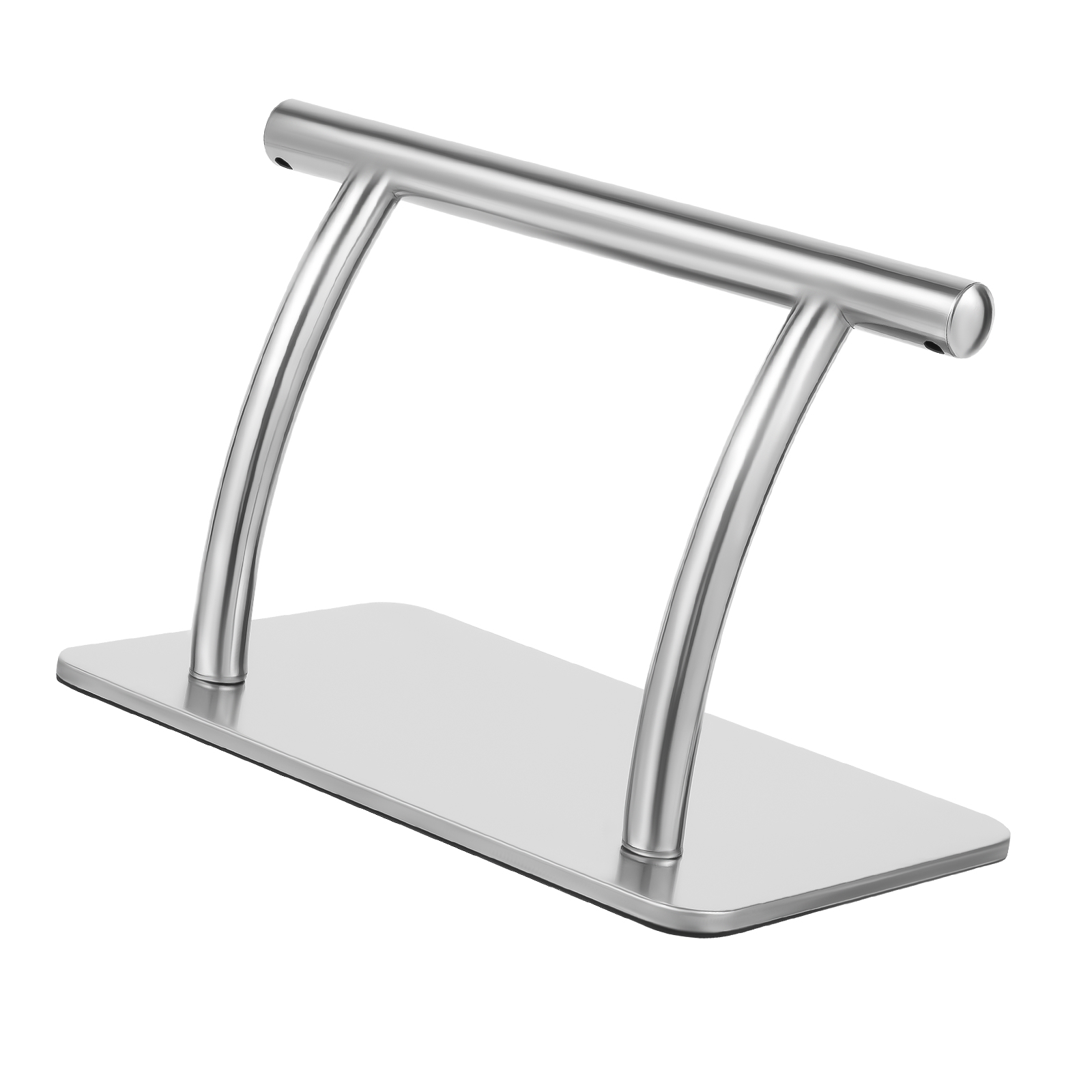 Verstellbare 30 cm lange Friseurstuhl-Fußstütze aus Edelstahl mit verstärkter Basis für Salon Home Spa Silber