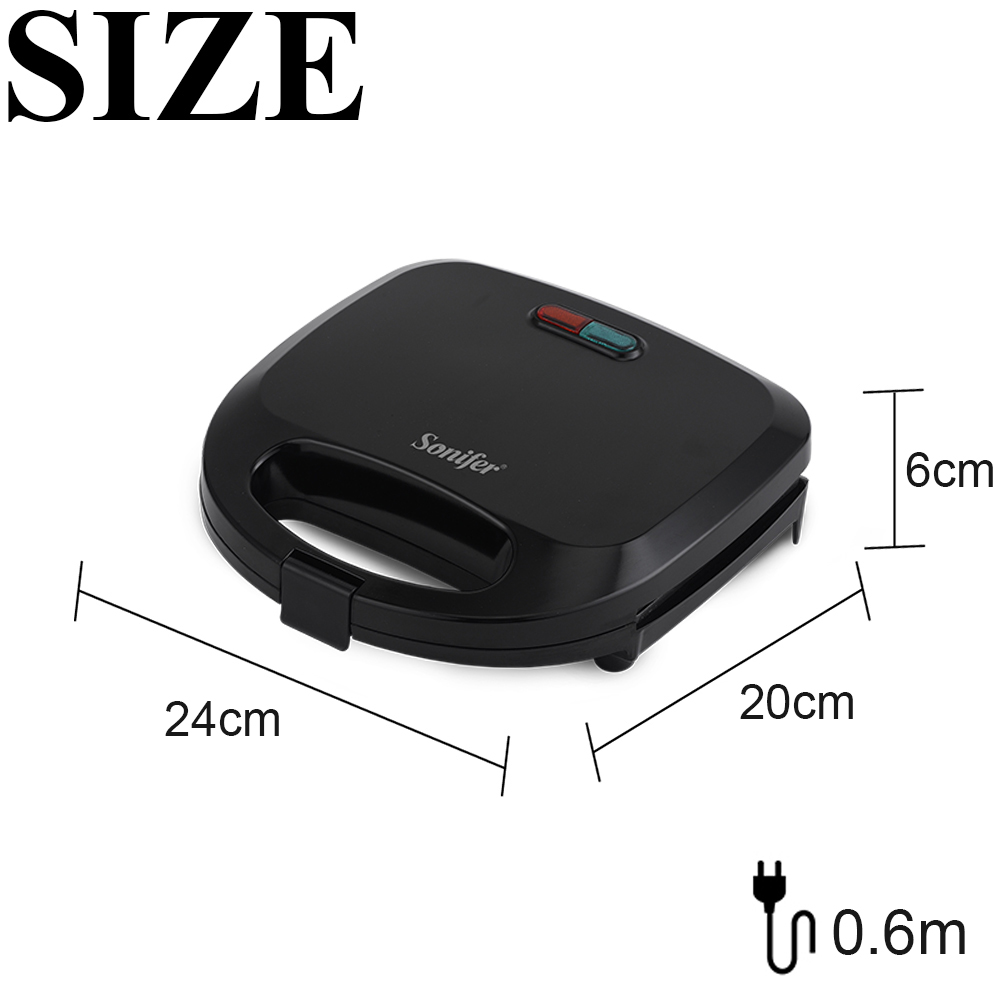 電気クルミケーキワッフルメーカー 750 ワット調理キッチン家電朝食ワッフルマシンノンスティック鉄パン Sonifer