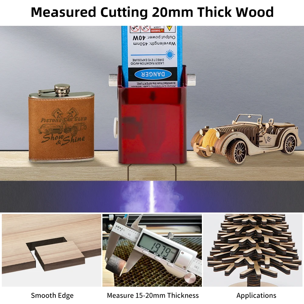 Módulo láser de 80W con asistencia de aire cabezal de grabado láser de 40W 80W cabezal láser azul de 450nm para máquina de carpintería de corte láser CNC