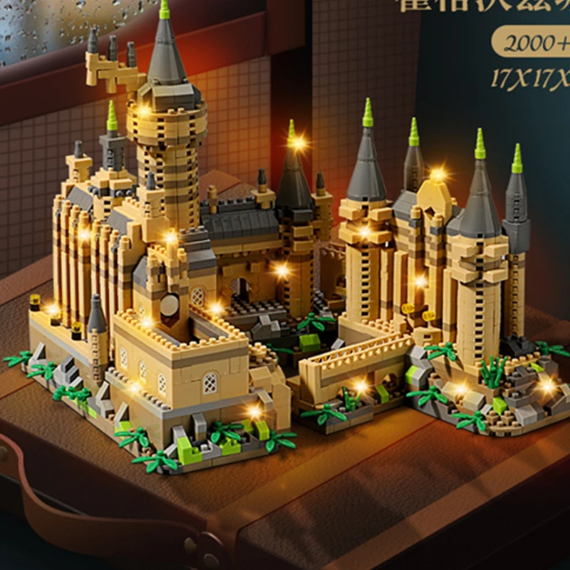 ใหม่หิน Magic Castle Creative Harrys โรงเรียนชุดเมือง DIY Building Blocks อิฐของเล่นสําหรับเด็กผู้ใหญ่ของขวัญ