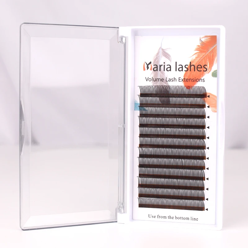MARIA 5D Flora Lashes Easy Fan Eyelash Extensions Wholesales  Premade Volume 12 Rows W Style Natural Soft Private Logo