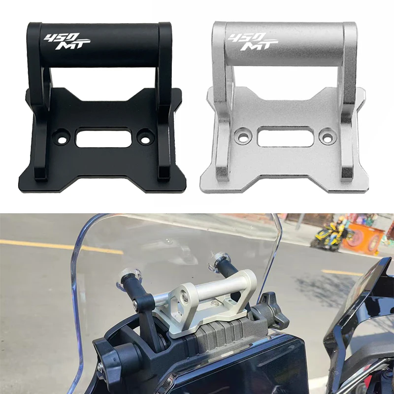 New2024 para CFMOTO 450MT 450 MT 2025 accesorios de motocicleta CNC aluminio GPS soporte de teléfono soporte de navegación nuevo soporte de extensión