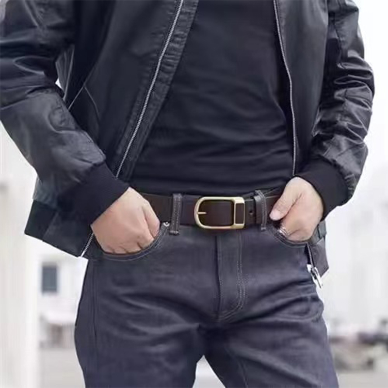 Cintura da Cowboy da lavoro, nuovo Design in pelle PU per uomo, cinture Casual in pelle di mucca con fibbia di alta qualità da uomo di moda