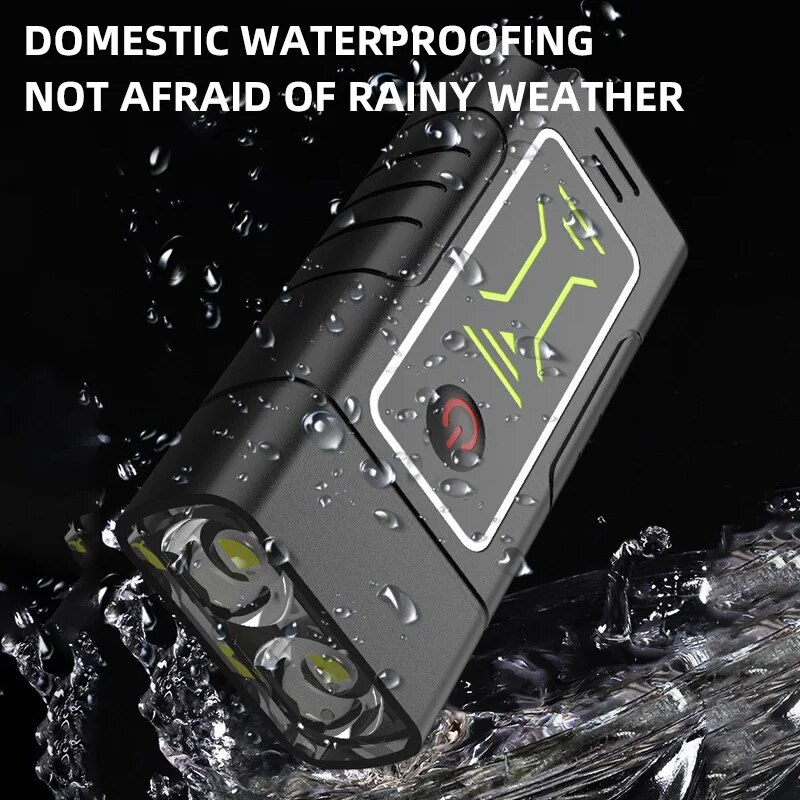 Dual-Core-LED-Taschenlampe, wasserdicht, leicht, wiederaufladbar, Outdoor-Camping, starkes Licht, tragbares Schlüsselanhänger-Licht mit großer Reichweite