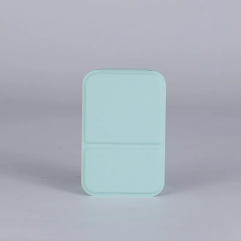 Espejo de maquillaje de escritorio, Color sólido, cuero PU, Simple, portátil, espejo de maquillaje plegable, compacto para estudiantes, bonito espejo de bolsillo