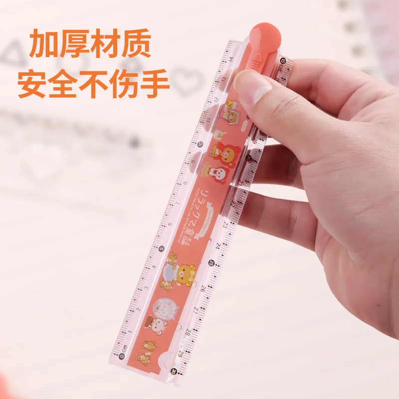 3 teile/paket Kawaii Rilakkuma Bär Kunststoff Klapp Gerade Lineal Nette Schreibwaren Messung Werkzeug Schule Büro Liefert