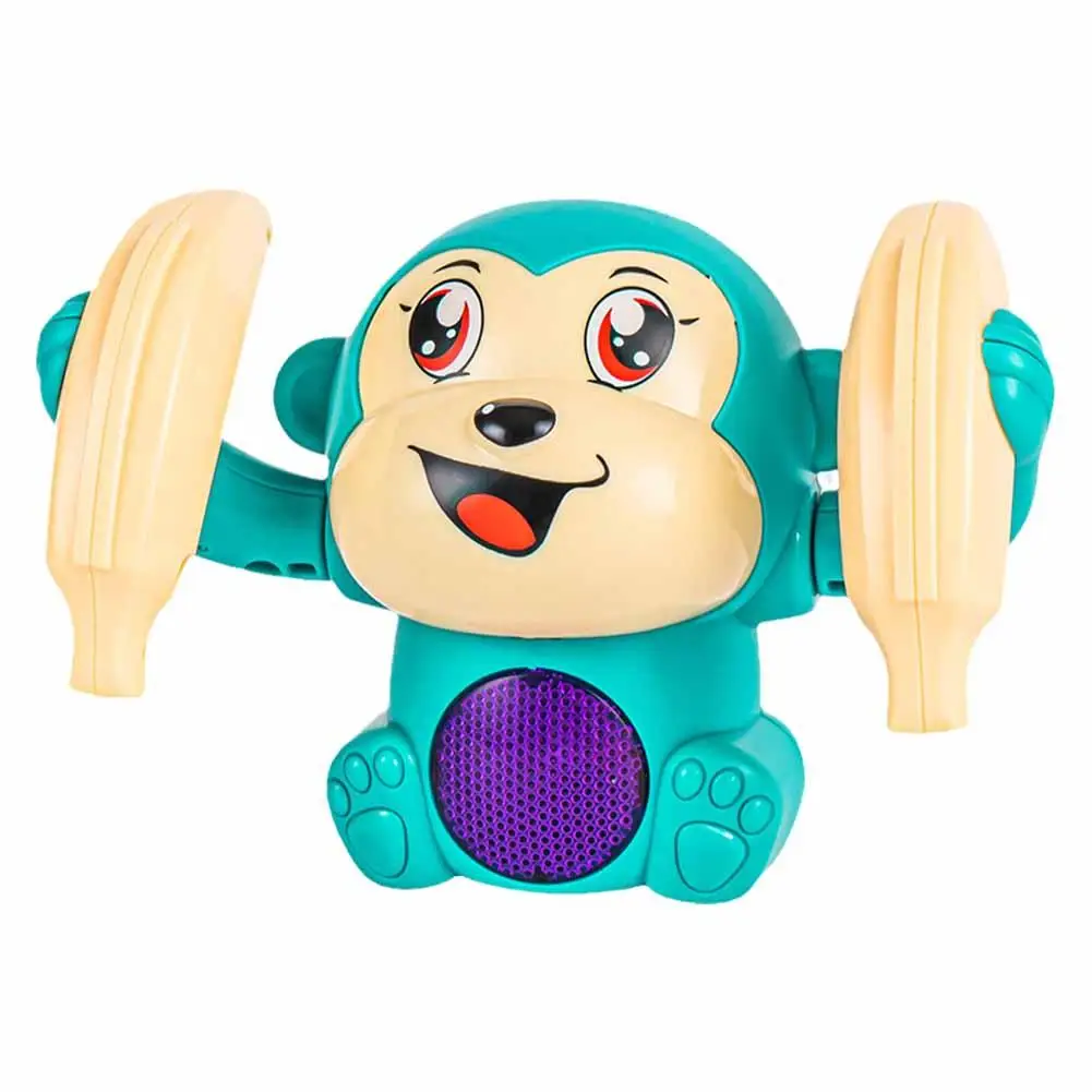 ไฟฟ้า Tumbling ลิงการเรียนรู้ปีน Induction ของเล่นเพลงลิงควบคุมการ์ตูนเสียง Rolling เด็กปริศนาของเล่น F9Y8